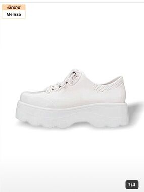Melissa White Platform Lace-Up Sneakers brand new with box.